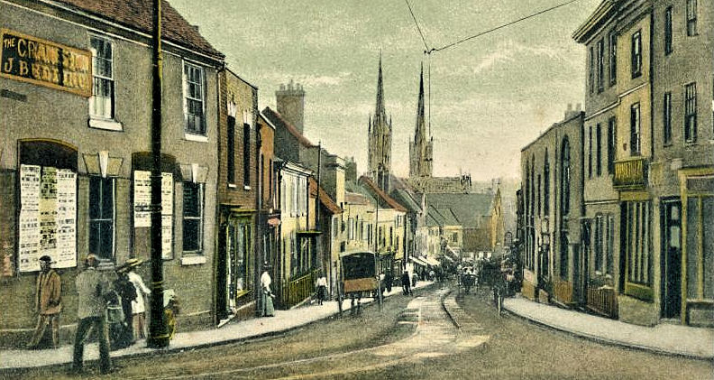 Bishop St and Spires, early 1900s